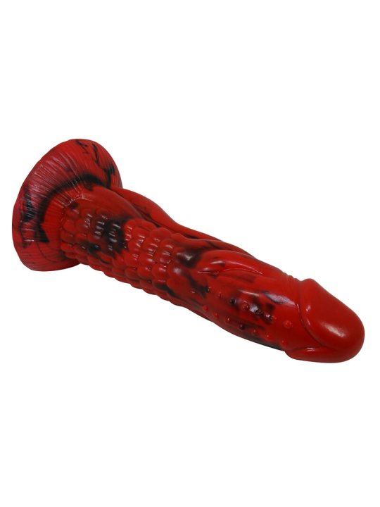 POWER MONSTERS MINOTAUR DILDO FANTASIA CON VENTOSA 21 CM O 5 CM ROJO Y NEGRO