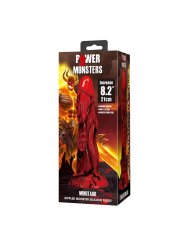 POWER MONSTERS MINOTAUR DILDO FANTASIA CON VENTOSA 21 CM O 5 CM ROJO Y NEGRO