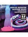 POWER MONSTERS VOID PYTHON DILDO FANTASIA CON VENTOSA 205 CM O 52 CM AZUL LILA Y ROSA