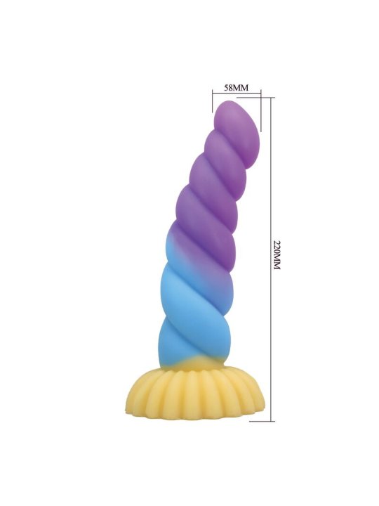 POWER MONSTERS UNICORN DILDO TRICOLOR 22 CM O 5 CM