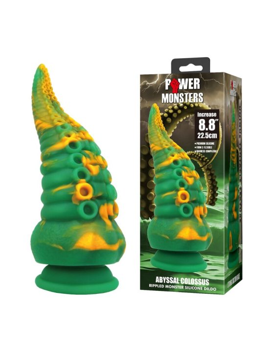 POWER MONSTERS ABYSSAL COLOSSUS DILDO BICOLOR 225 CM O 6 CM