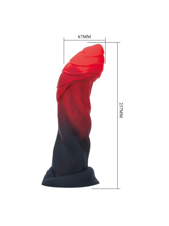 POWER MONSTERS INFERNAL GOLIATH DILDO BICOLOR 25 CM O 6 CM