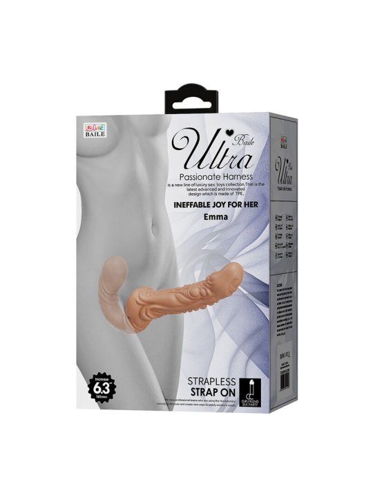 BAILE EMMA STRAP ON DOBLE PENETRACION TEXTURIZADO NATURAL