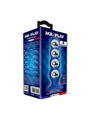 MR PLAY PLUG ANAL CON 4 BOLAS METALICAS Y VENTOSA AZUL