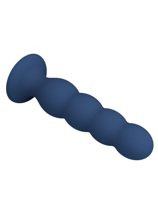 MR PLAY PLUG ANAL CON 4 BOLAS METALICAS Y VENTOSA AZUL