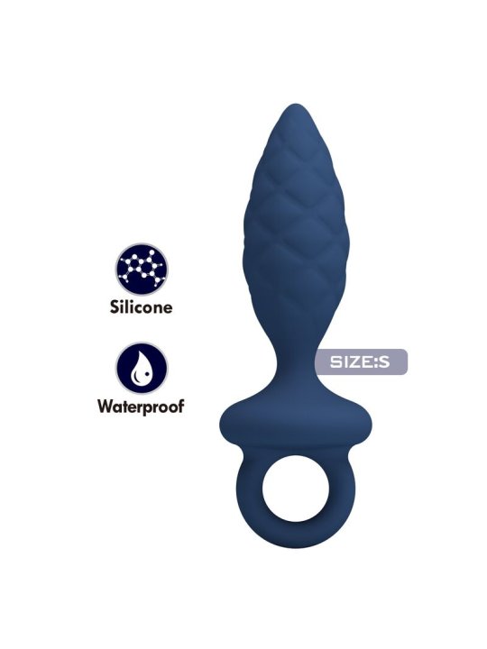 MR PLAY PLUG ANAL TEXTURIZADO CON ANILLA AZUL S