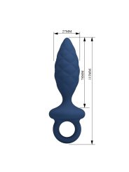 MR PLAY PLUG ANAL TEXTURIZADO CON ANILLA AZUL S