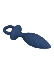 MR PLAY PLUG ANAL TEXTURIZADO CON ANILLA AZUL S