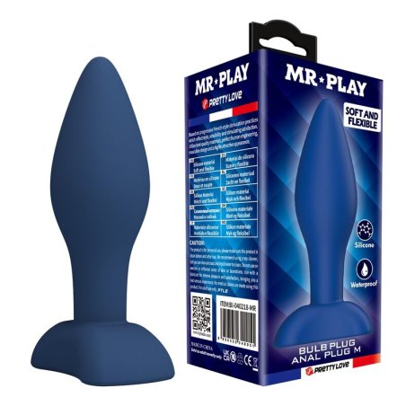 MR PLAY PLUG ANAL CONICO SILICONA AZUL M