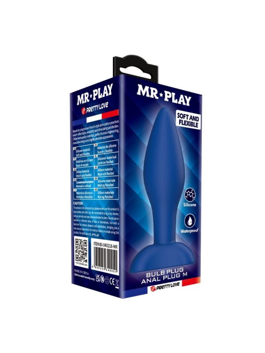 MR PLAY PLUG ANAL CONICO SILICONA AZUL M