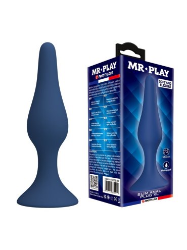 MR PLAY PLUG ANAL CONICO SILICONA AZUL XL