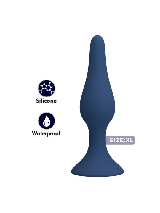 MR PLAY PLUG ANAL CONICO SILICONA AZUL XL