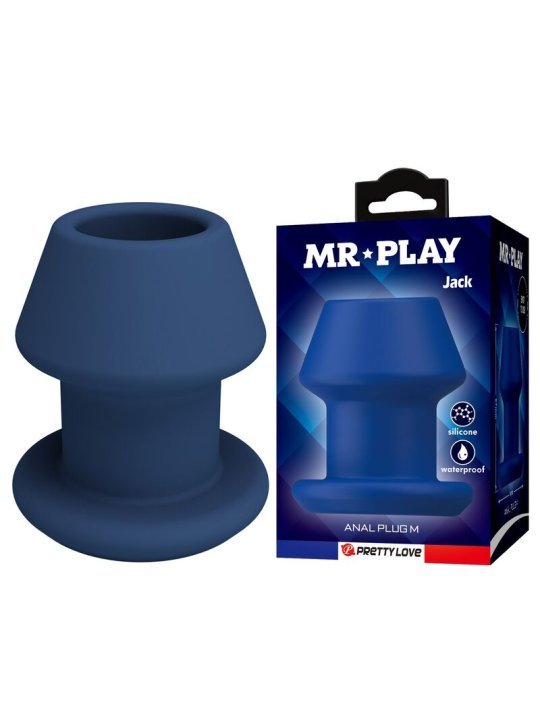 MR PLAY JACK PLUG ANAL HUECO SILICONA AZUL TALLA M