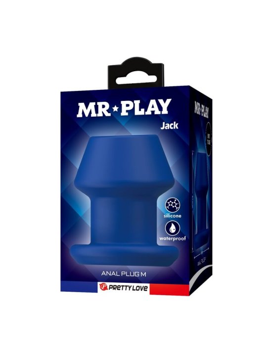 MR PLAY JACK PLUG ANAL HUECO SILICONA AZUL TALLA M