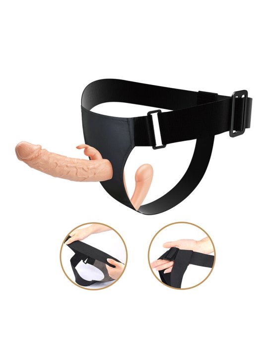 BAILE CHARLOTTE ARNES HOLLOW STRAP ON DOBLE PENETRACION NATURAL