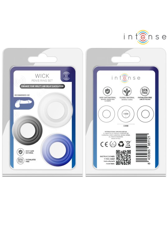 INTENSE WICK SET DE 3 ANILLOS VARIOS COLORES