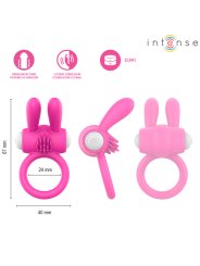 INTENSE HOPPS ANILLO PARA PENE VIBRADOR CON ESTIMULACION CLITORIANA ROSA