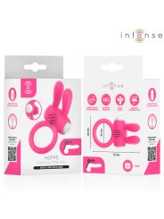 INTENSE HOPPS ANILLO PARA PENE VIBRADOR CON ESTIMULACION CLITORIANA ROSA