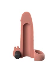 FANTASY X TENSIONS FUNDA EXTENSORA VIBRATORIA REAL FEEL 5 CM COLOR BEIGE