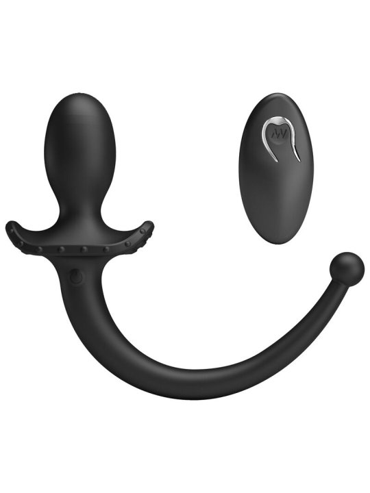 MR PLAY VIBRADOR ANAL Y PERINEAL CON CONTROL REMOTO INALAMBRICO NEGRO