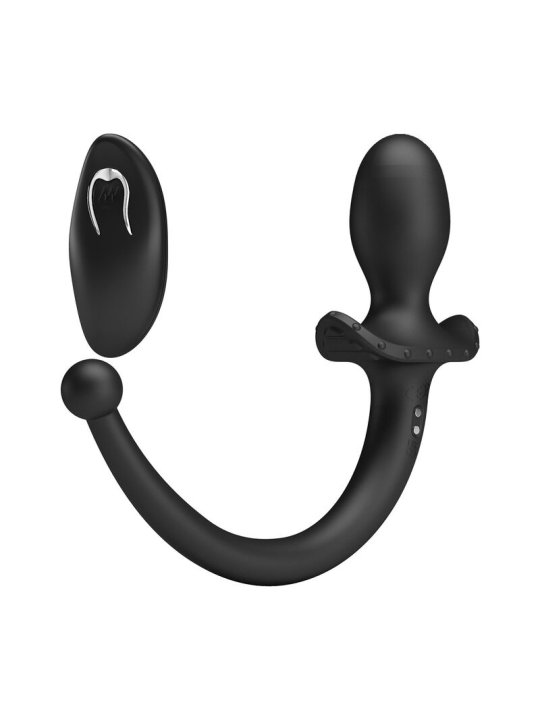 MR PLAY VIBRADOR ANAL Y PERINEAL CON CONTROL REMOTO INALAMBRICO NEGRO
