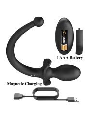 MR PLAY VIBRADOR ANAL Y PERINEAL CON CONTROL REMOTO INALAMBRICO NEGRO
