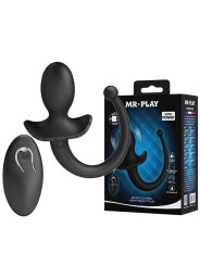 MR PLAY VIBRADOR ANAL Y PERINEAL CON CONTROL REMOTO INALAMBRICO NEGRO