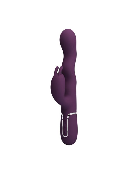 PRETTY LOVE VIBRADOR RABBIT LOURSEN CON MOVIMIENTO OSCILANTE Y 7 VIBRACIONES RECARGABLE USB MORADO
