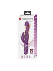 PRETTY LOVE VIBRADOR RABBIT LOURSEN CON MOVIMIENTO OSCILANTE Y 7 VIBRACIONES RECARGABLE USB MORADO