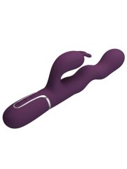 PRETTY LOVE VIBRADOR RABBIT LOURSEN CON MOVIMIENTO OSCILANTE Y 7 VIBRACIONES RECARGABLE USB MORADO