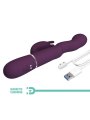 PRETTY LOVE VIBRADOR RABBIT LOURSEN CON MOVIMIENTO OSCILANTE Y 7 VIBRACIONES RECARGABLE USB MORADO