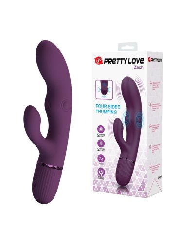 PRETTY LOVE ZACH VIBRADOR RABBIT RECARGABLE CON EMPUJE 55 FUNCIONES