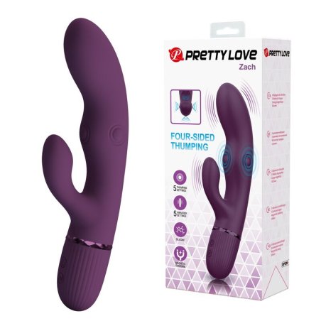 PRETTY LOVE ZACH VIBRADOR RABBIT RECARGABLE CON EMPUJE 55 FUNCIONES