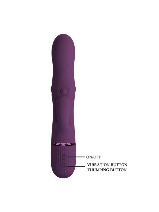 PRETTY LOVE ZACH VIBRADOR RABBIT RECARGABLE CON EMPUJE 55 FUNCIONES