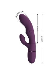 PRETTY LOVE ZACH VIBRADOR RABBIT RECARGABLE CON EMPUJE 55 FUNCIONES