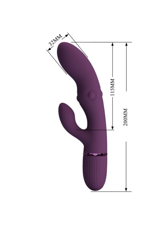 PRETTY LOVE ZACH VIBRADOR RABBIT RECARGABLE CON EMPUJE 55 FUNCIONES
