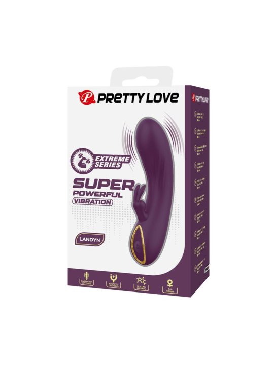 PRETTY LOVE LANDYN VIBRADOR RABBIT RECARGABLE 10 FUNCIONES MORADO