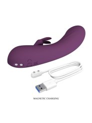 PRETTY LOVE LANDYN VIBRADOR RABBIT RECARGABLE 10 FUNCIONES MORADO