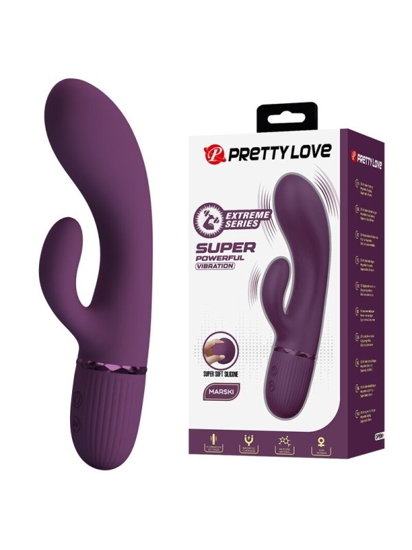 PRETTY LOVE MARGIE VIBRADOR RABBIT RECARGABLE 10 FUNCIONES MORADO