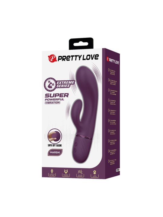 PRETTY LOVE MARGIE VIBRADOR RABBIT RECARGABLE 10 FUNCIONES MORADO