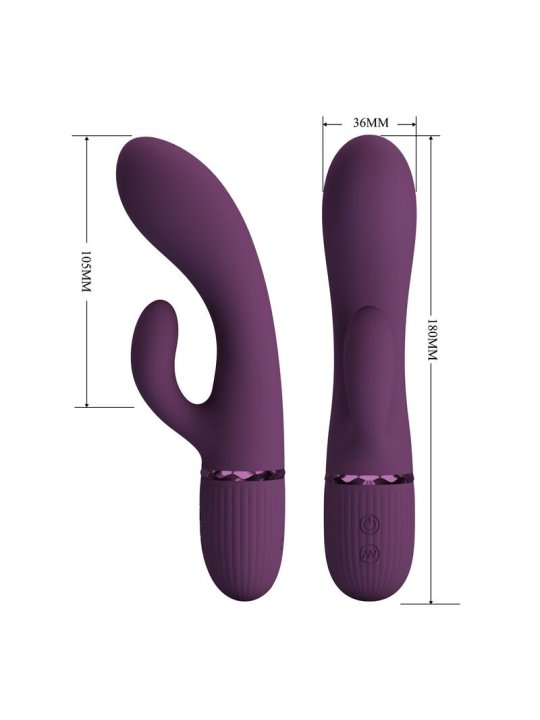 PRETTY LOVE MARGIE VIBRADOR RABBIT RECARGABLE 10 FUNCIONES MORADO