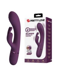 PRETTY LOVE ROCCO VIBRADOR RABBIT RECARGABLE 10 FUNCIONES MORADO