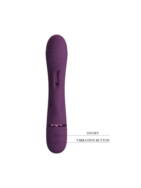 PRETTY LOVE ROCCO VIBRADOR RABBIT RECARGABLE 10 FUNCIONES MORADO