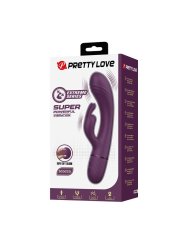 PRETTY LOVE ROCCO VIBRADOR RABBIT RECARGABLE 10 FUNCIONES MORADO