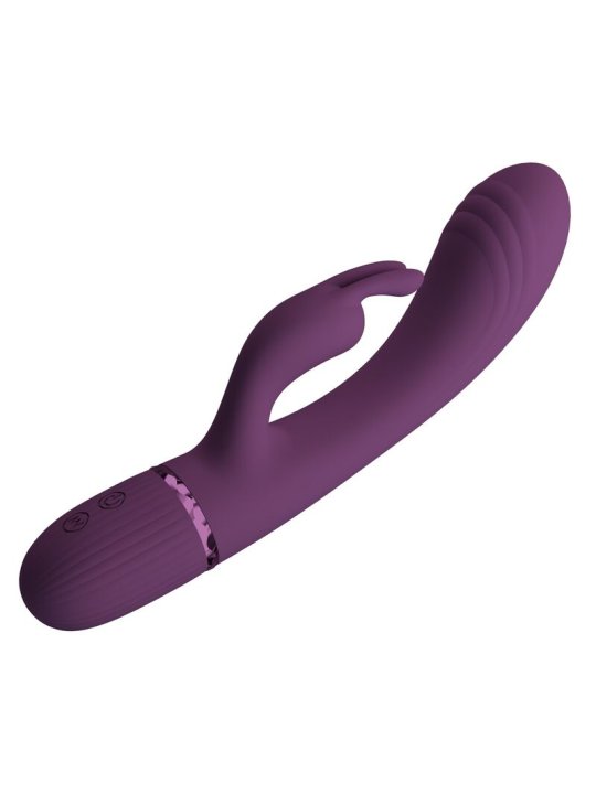 PRETTY LOVE ROCCO VIBRADOR RABBIT RECARGABLE 10 FUNCIONES MORADO