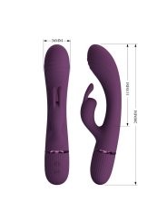 PRETTY LOVE ROCCO VIBRADOR RABBIT RECARGABLE 10 FUNCIONES MORADO