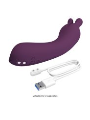 PRETTY LOVE LUNAO VIBRADOR RECARGABLE 10 FUNCIONES MORADO
