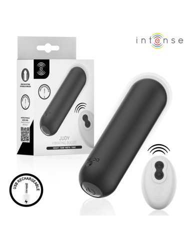 INTENSE JUDY BALA VIBRADORA RECARGABLE CON CONTROL REMOTO NEGRO