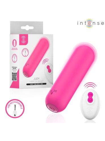 INTENSE JUDY BALA VIBRADORA RECARGABLE CON CONTROL REMOTO ROSA