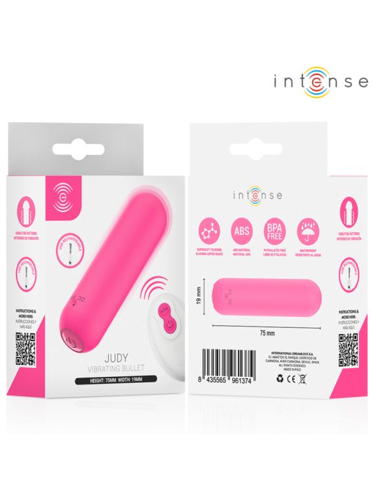 INTENSE JUDY BALA VIBRADORA RECARGABLE CON CONTROL REMOTO ROSA